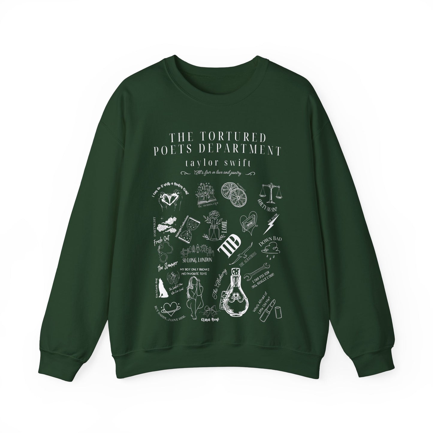 Taylor Swift TTPD Tracklist Sweatshirt