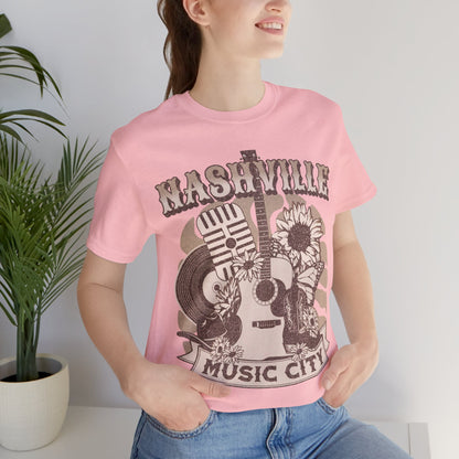 Nashville Music City T-Shirt Pink