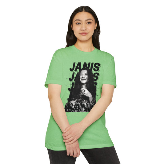 Janis Joplin T-shirt CVC Apple Green