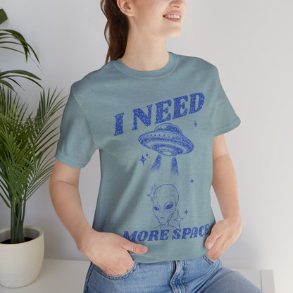 I Need More Space T-Shirt Heather Blue Lagoon