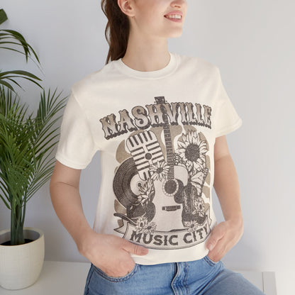 Nashville Music City T-Shirt Natural