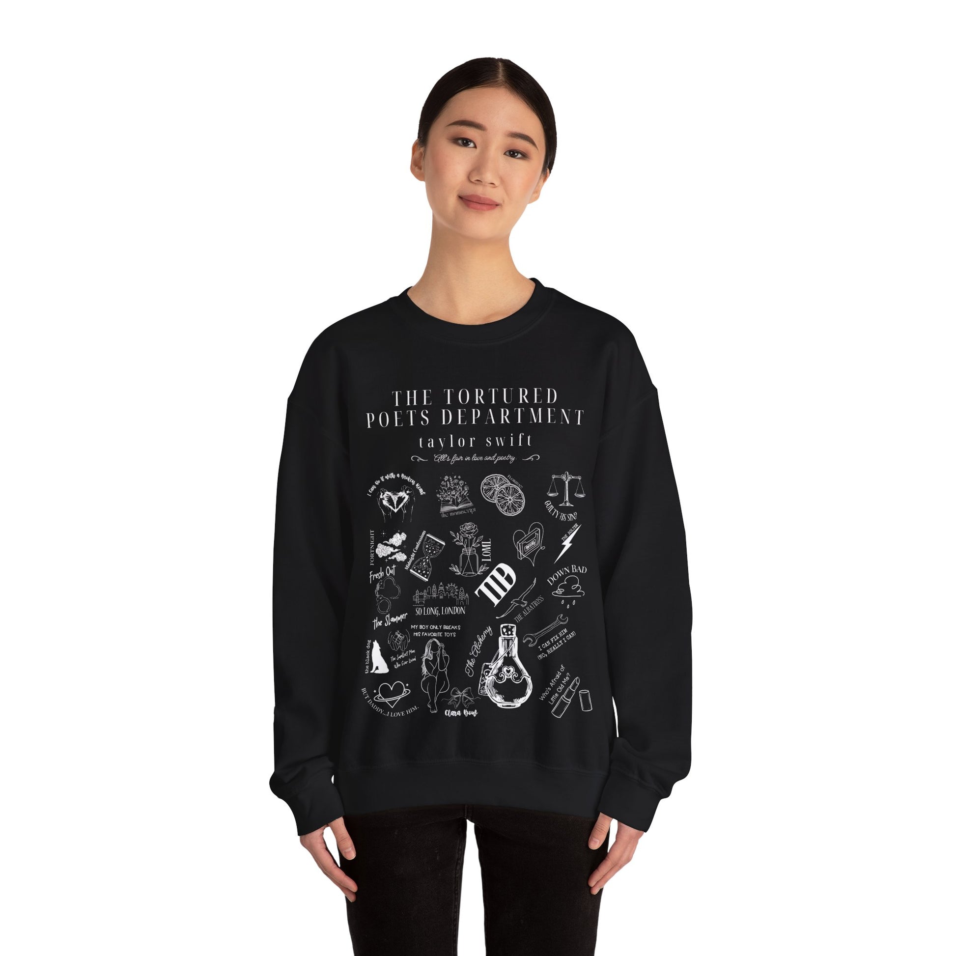 Taylor Swift TTPD Tracklist Sweatshirt