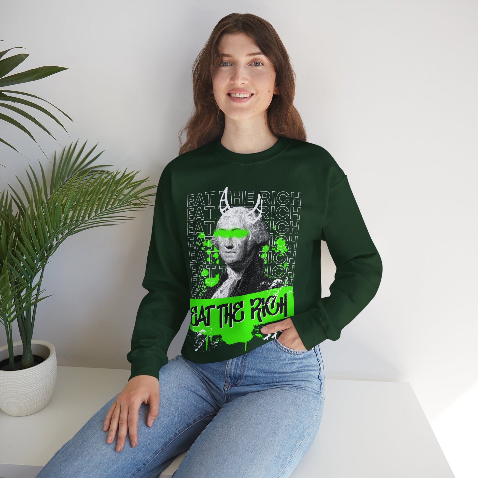 Eat the Rich Graffiti Sweatshirt