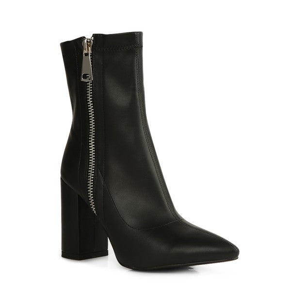 Valeria Pointed Toe Ankle Boots Black