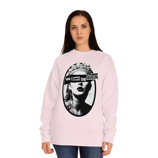 Taylor Swift | God Save The Queen | Unisex Sweatshirt Light Pink