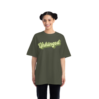 Retro "Unhinged" Oversized Graphic Tee Fatigue Green