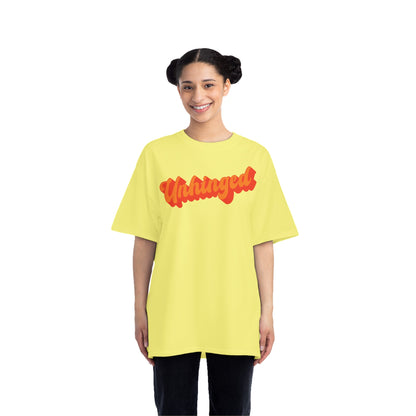 Retro "Unhinged" Oversized Graphic Tee Lemon Meringue