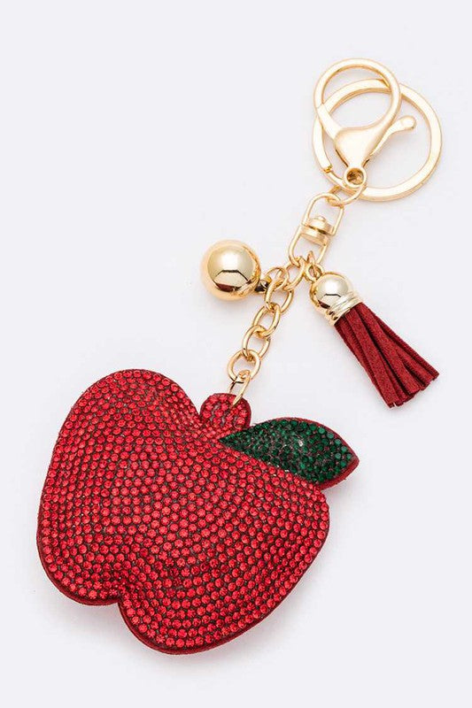 Crystal Apple Keychain Red O S
