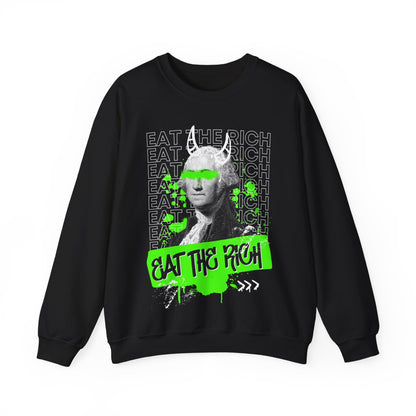 Eat the Rich Graffiti Sweatshirt Black