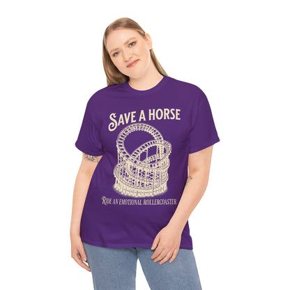 Save a Horse Ride an Emotional Rollercoaster T-shirt Purple