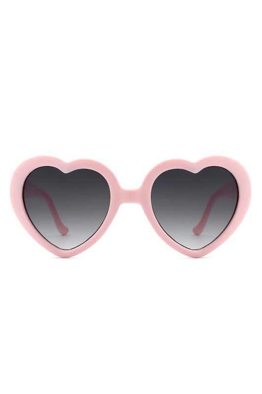 Retro Heart Sunglasses Pink OneSize