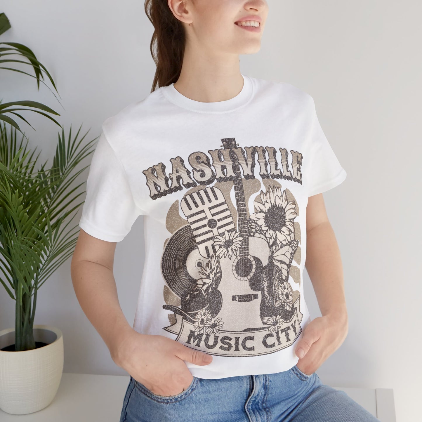 Nashville Music City T-Shirt White