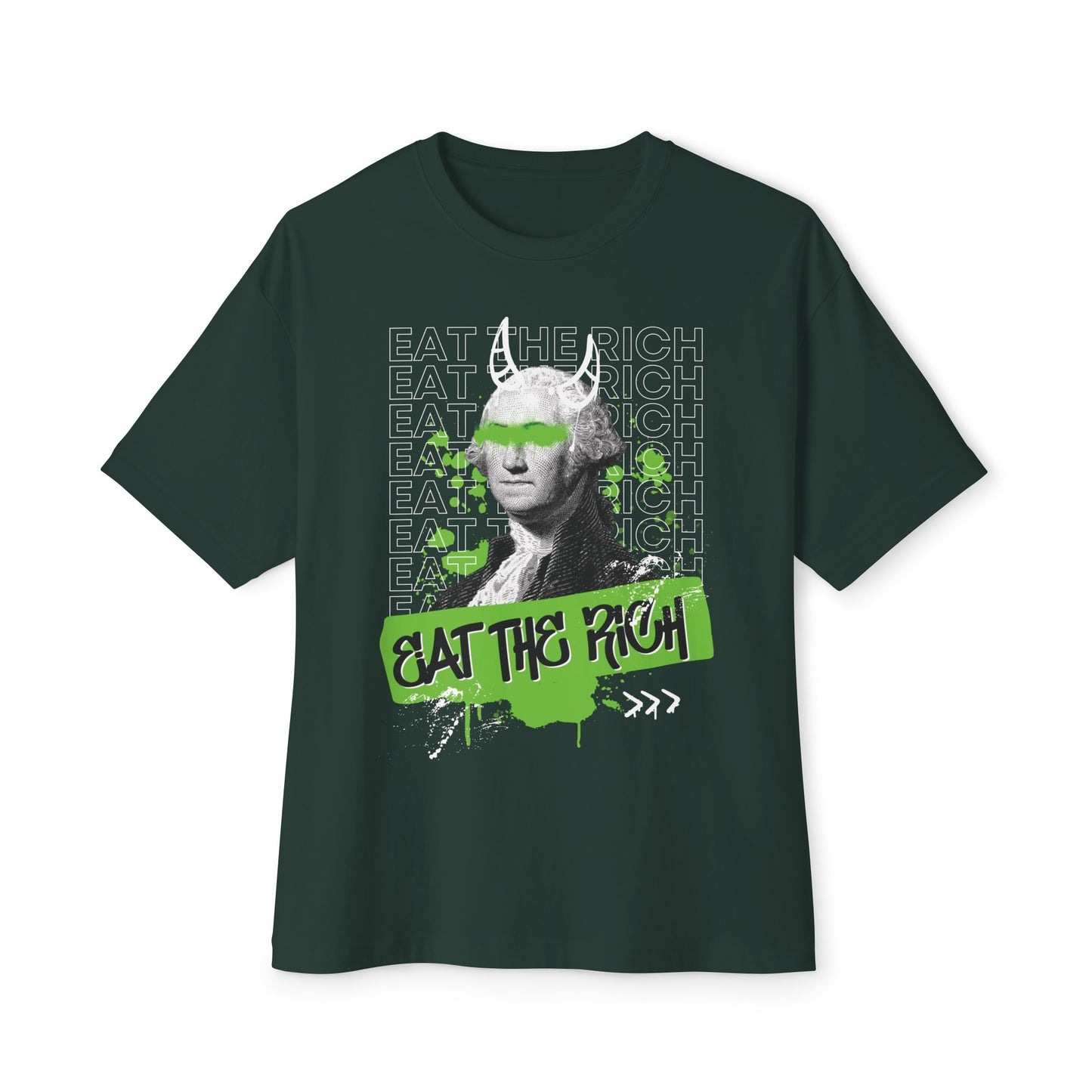 Eat the Rich Graffiti T-Shirt Forest