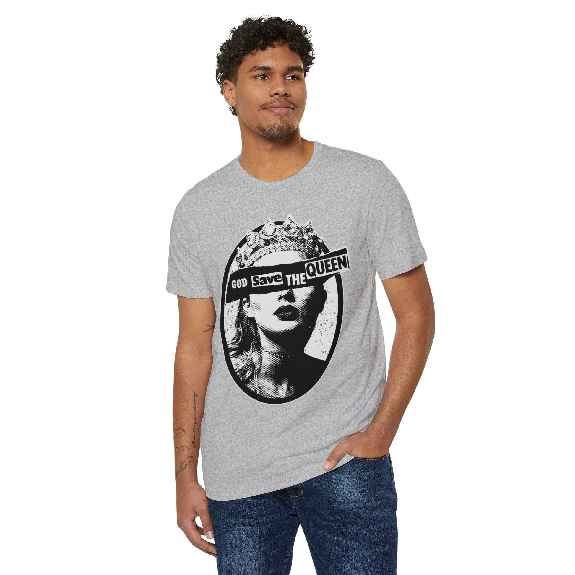Taylor Swift | God Save the Queen | Unisex | Recycled | Organic T-Shirt Athletic Heather