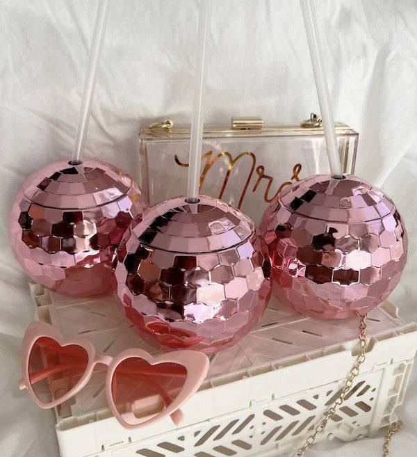 Disco Ball Cup Rose Gold One Size