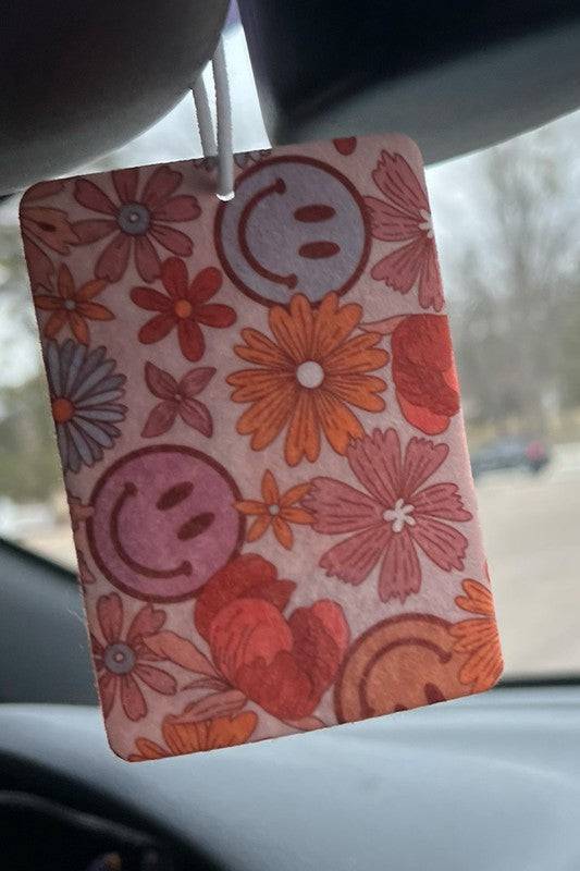 Floral Smiley Air Freshener One Size