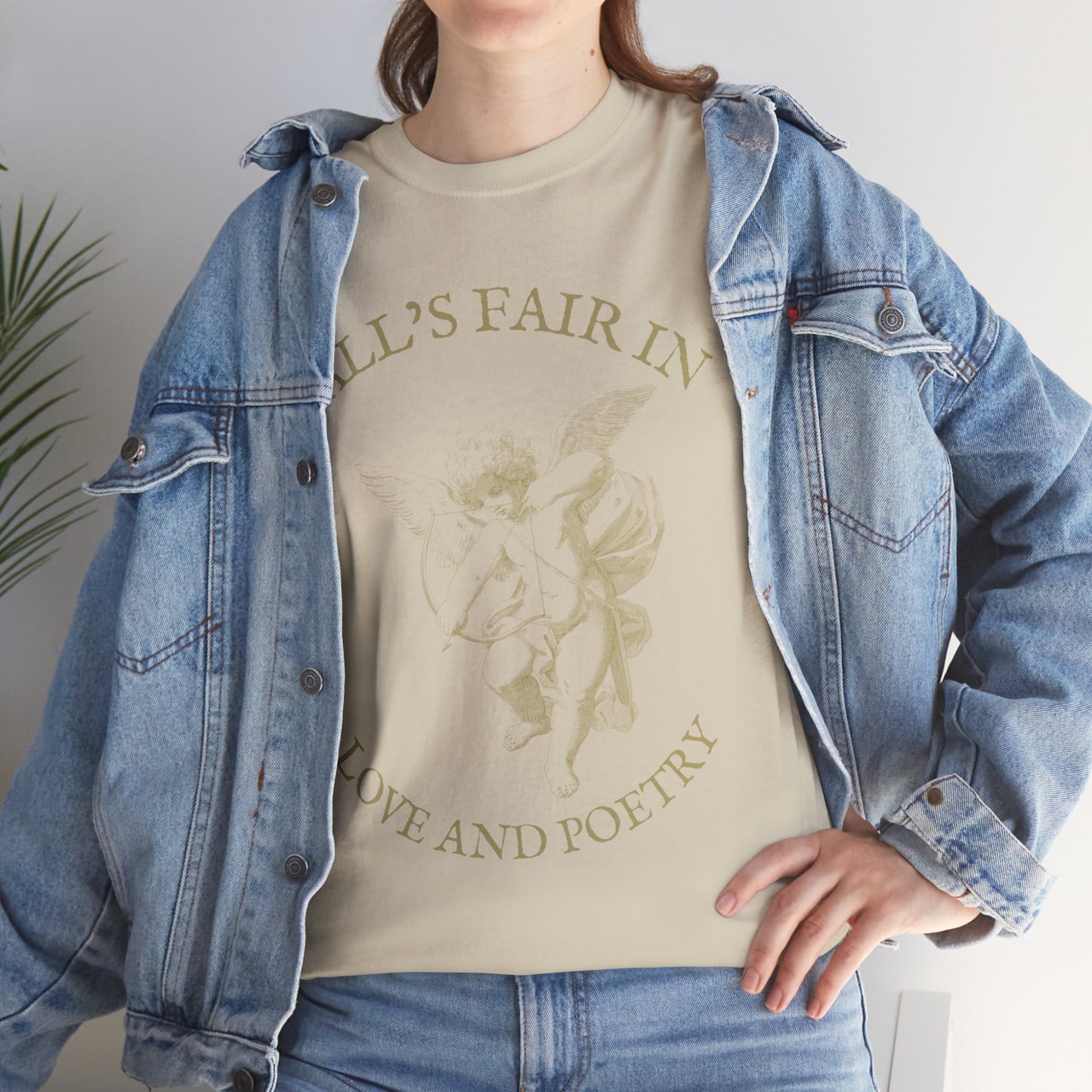 All's Fair in Love and Poetry T-Shirt Sand