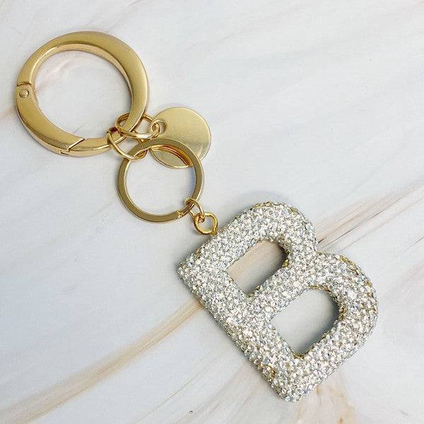 Crystal Initial Keychain B OS