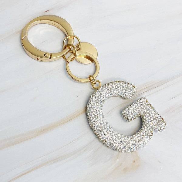 Crystal Initial Keychain G OS