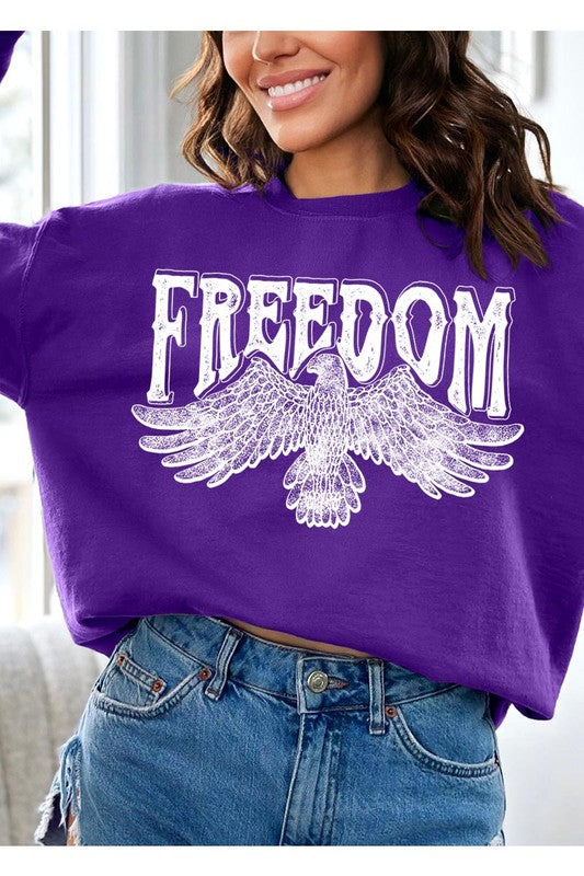 Freedom Eagle Sweatshirt PURPLE