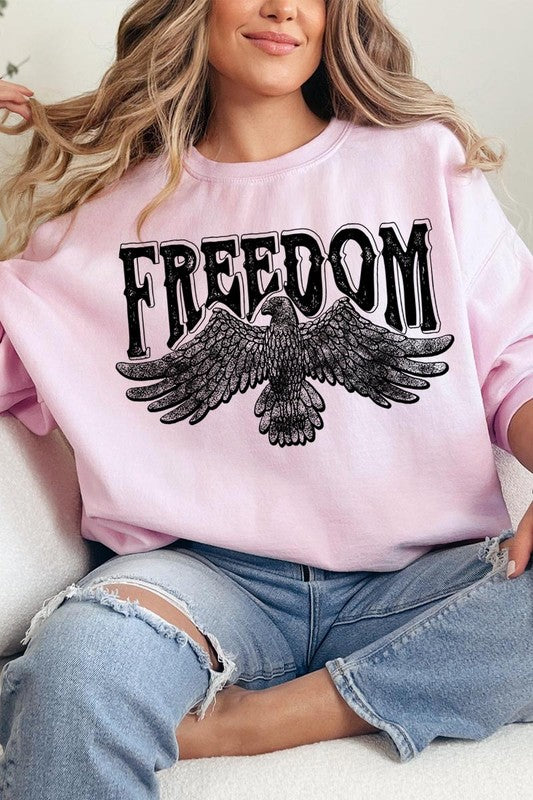 Freedom Eagle Sweatshirt LIGHT PINK