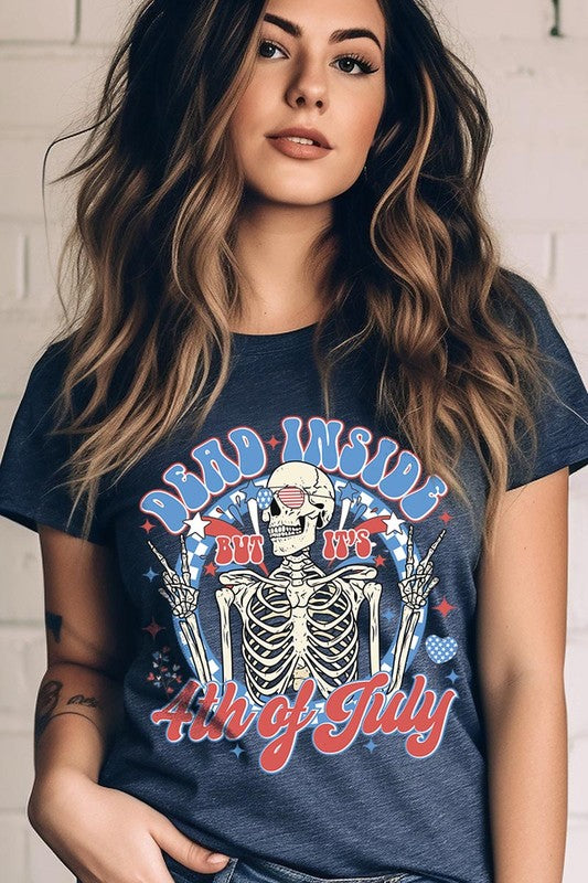 Dead Inside T-Shirts HEATHER NAVY