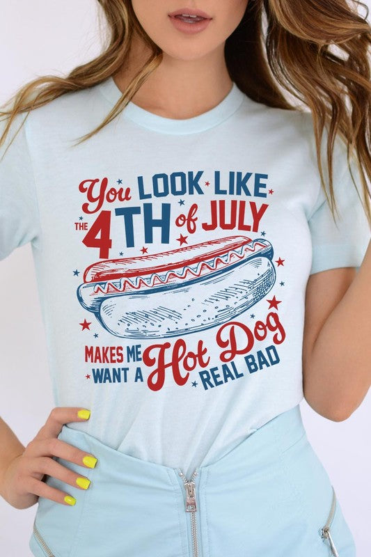 You Look Like The 4th of July T-Shirt ICE BLUE