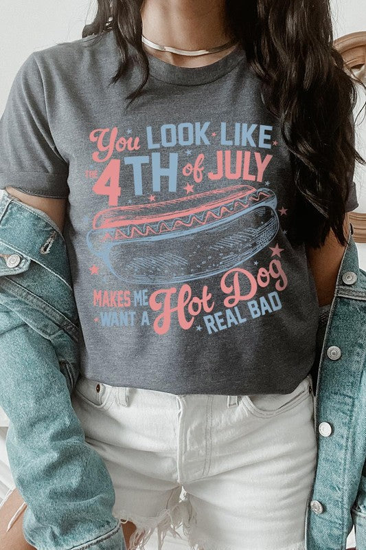 You Look Like The 4th of July T-Shirt DARK GREY HEATHER
