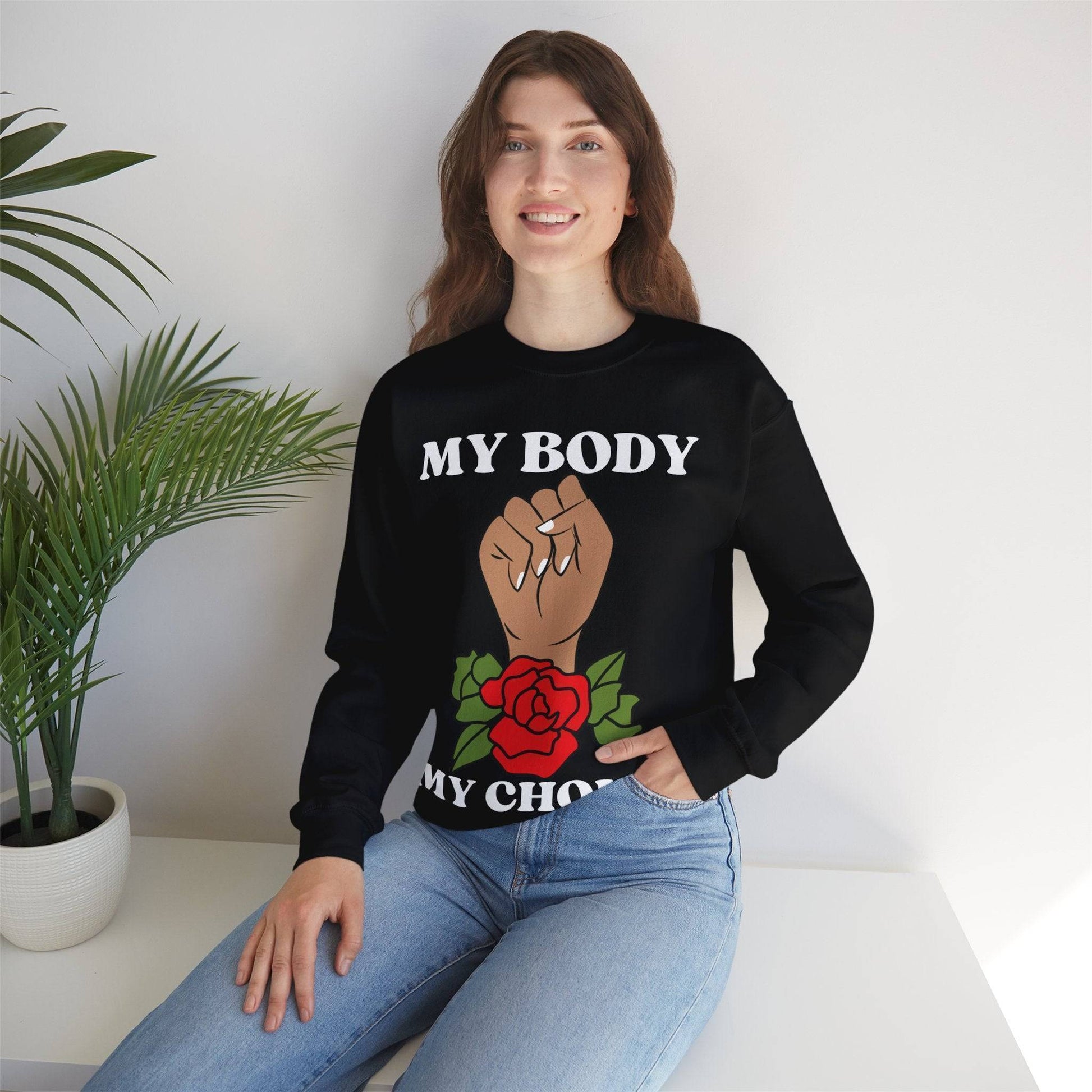 My Body, My Choice Crewneck Sweatshirt Black