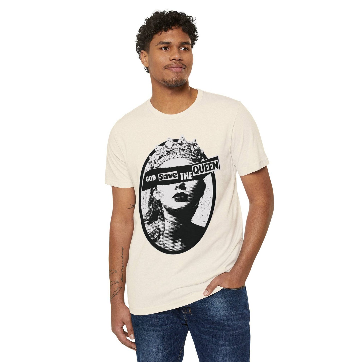 Taylor Swift | God Save the Queen | Unisex | Recycled | Organic T-Shirt Heather Natural