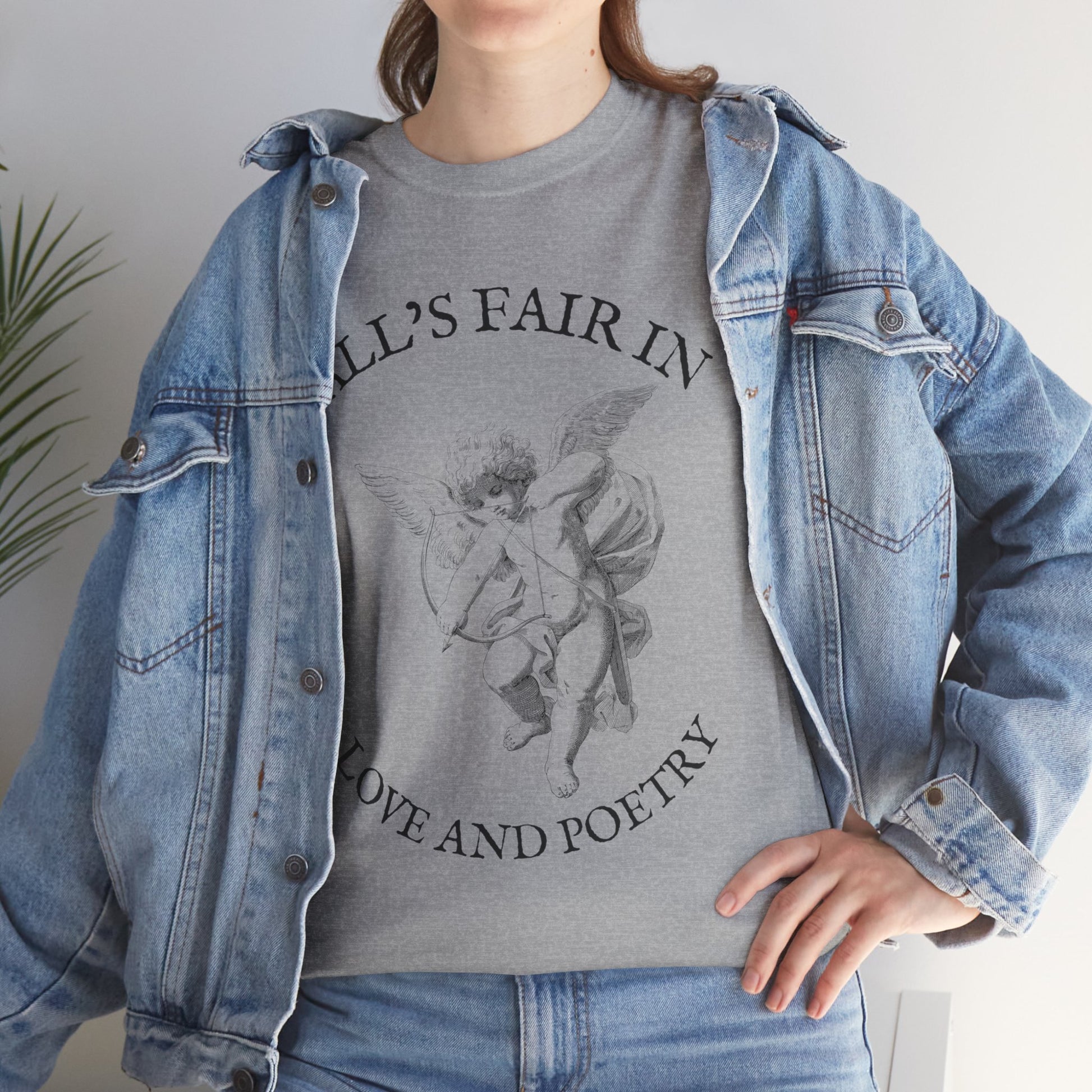 All's Fair in Love and Poetry T-Shirt Sport Grey