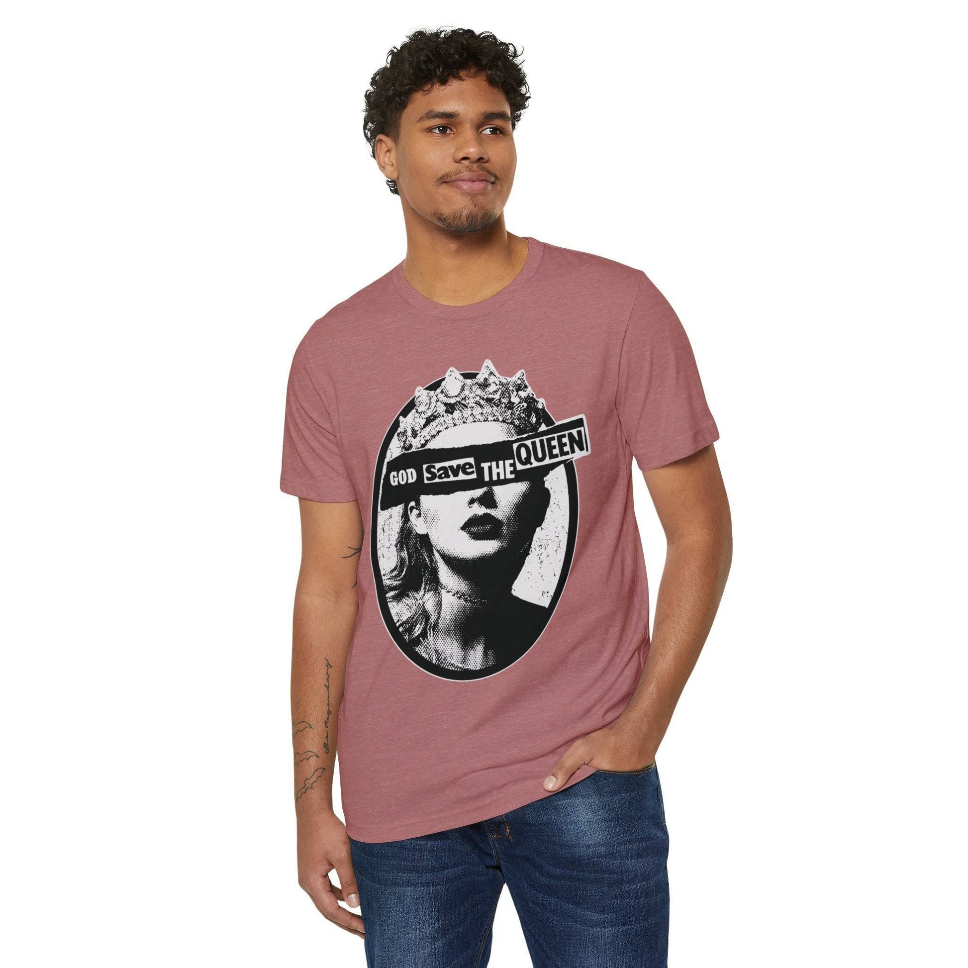 Taylor Swift | God Save the Queen | Unisex | Recycled | Organic T-Shirt Heather Mauve