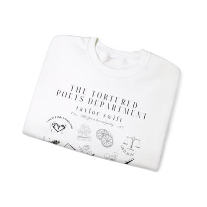 Taylor Swift TTPD Tracklist Sweatshirt White