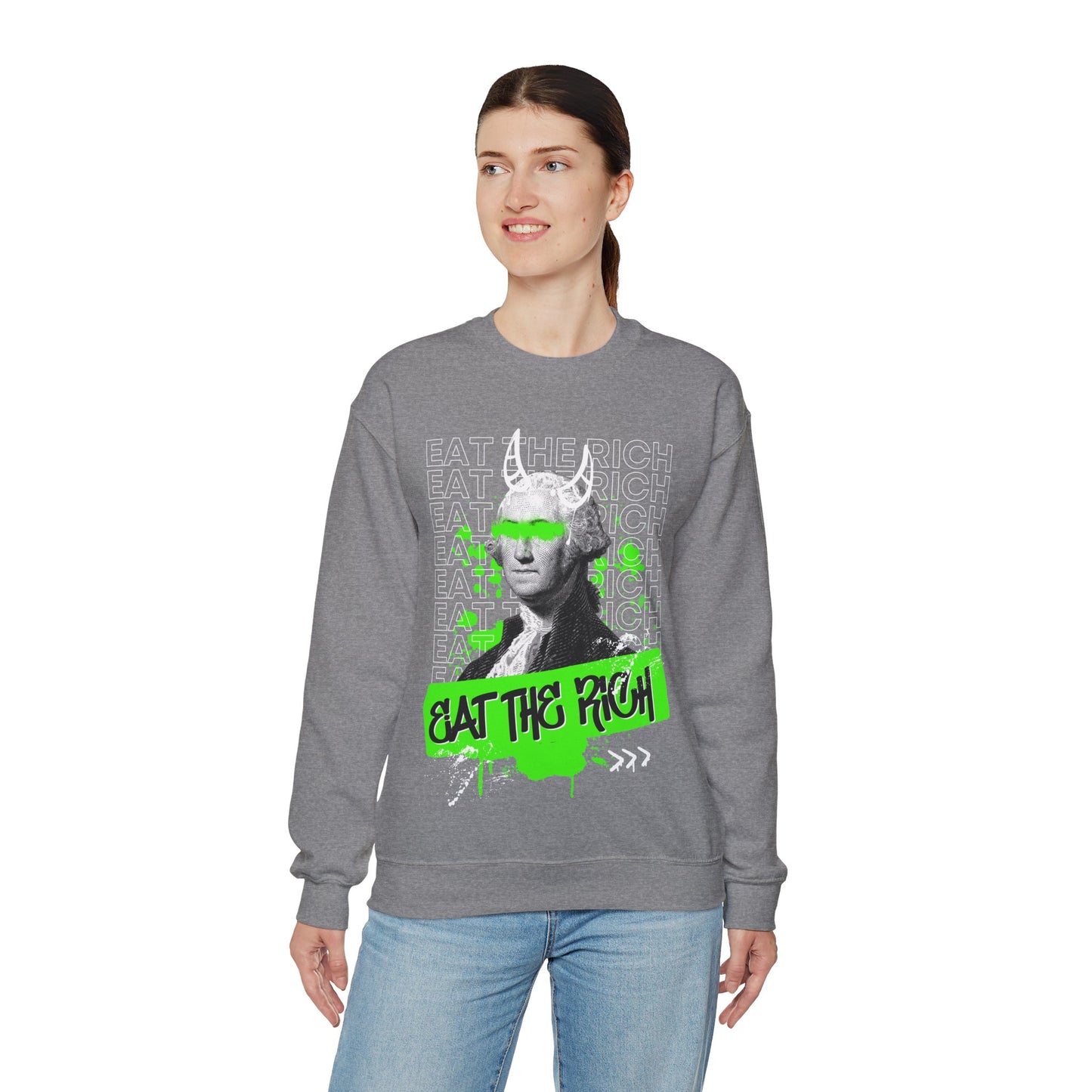 Eat the Rich Graffiti Sweatshirt