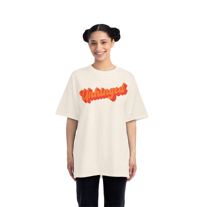Retro "Unhinged" Oversized Graphic Tee Natural