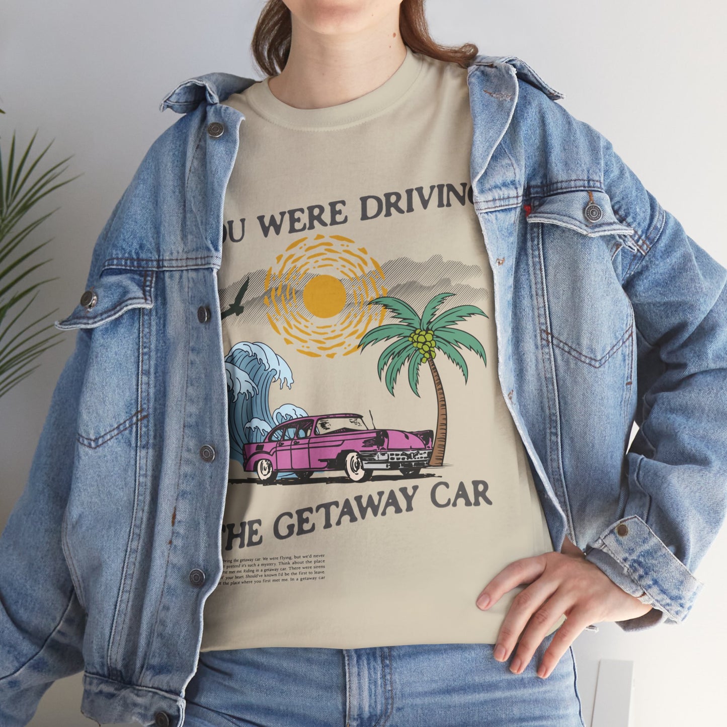 Taylor Swift Getaway Car T-Shirt Sand