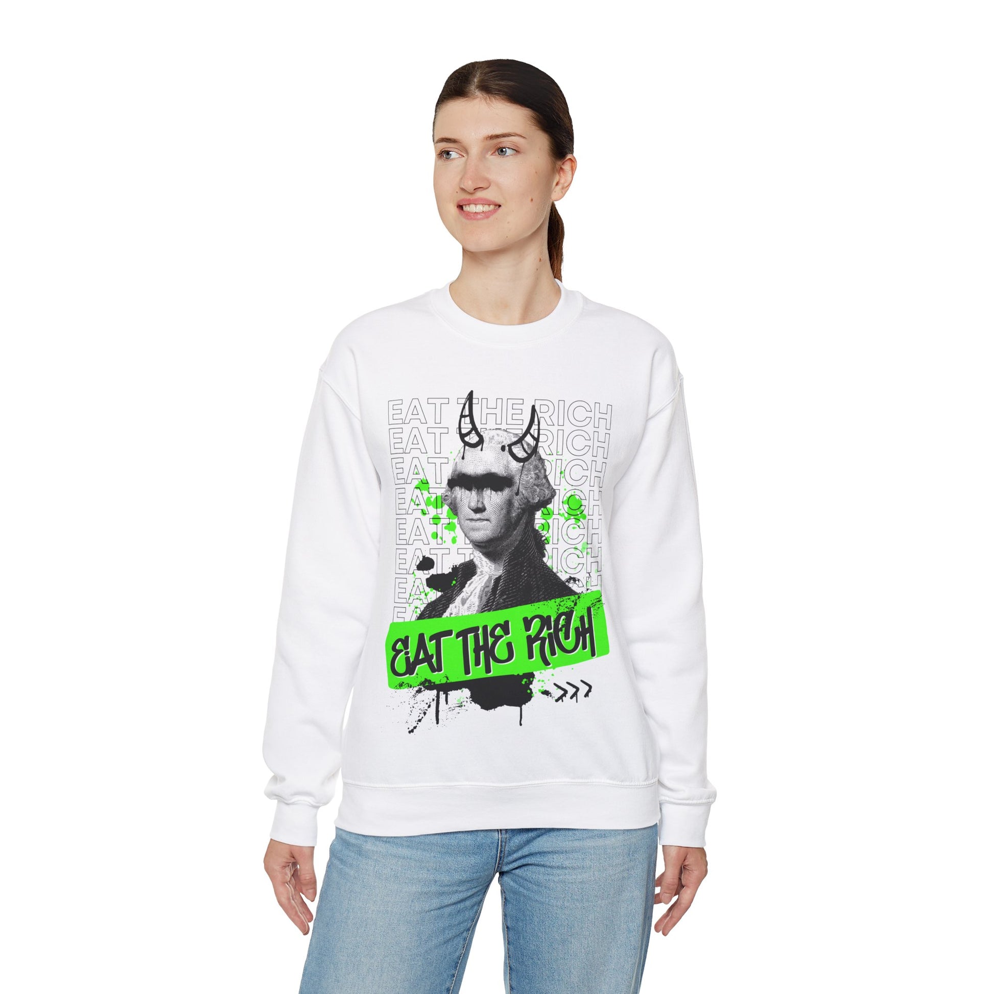 Eat the Rich Graffiti Sweatshirt