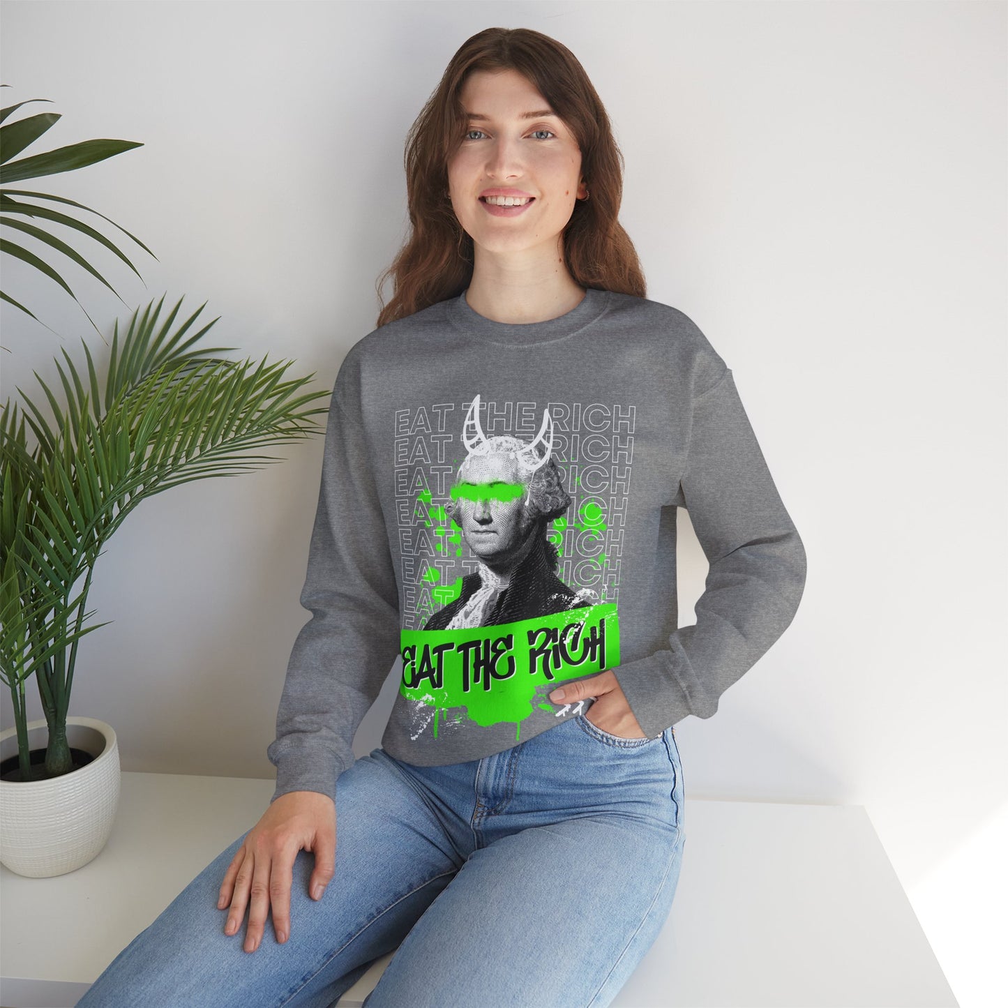 Eat the Rich Graffiti Sweatshirt