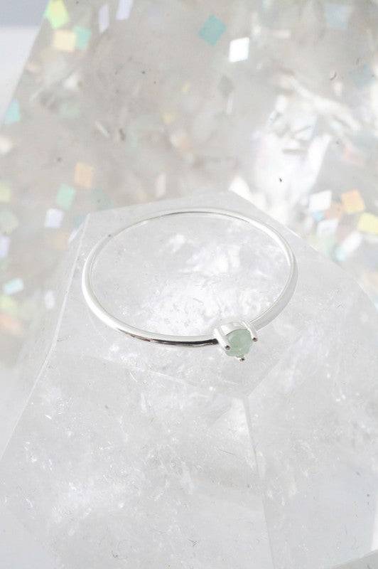 Jade Solitaire Ring