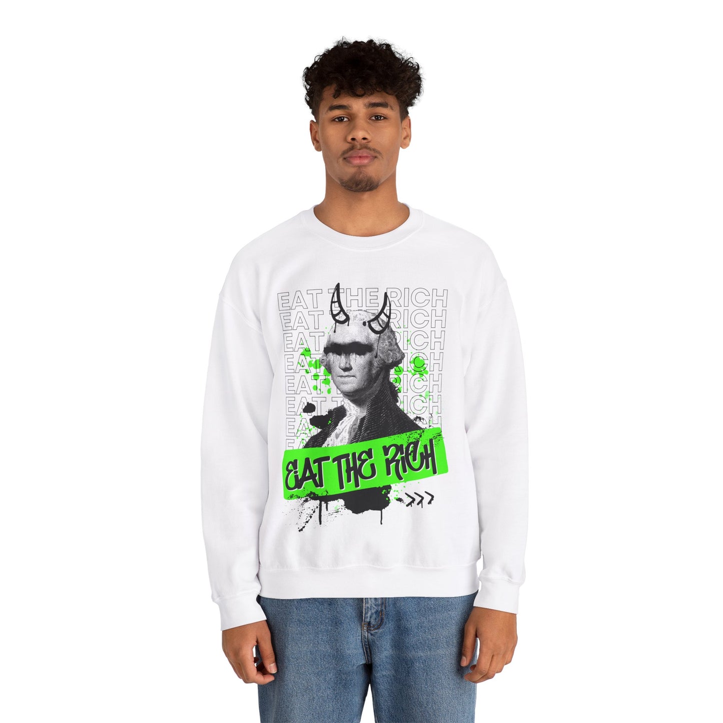 Eat the Rich Graffiti Sweatshirt