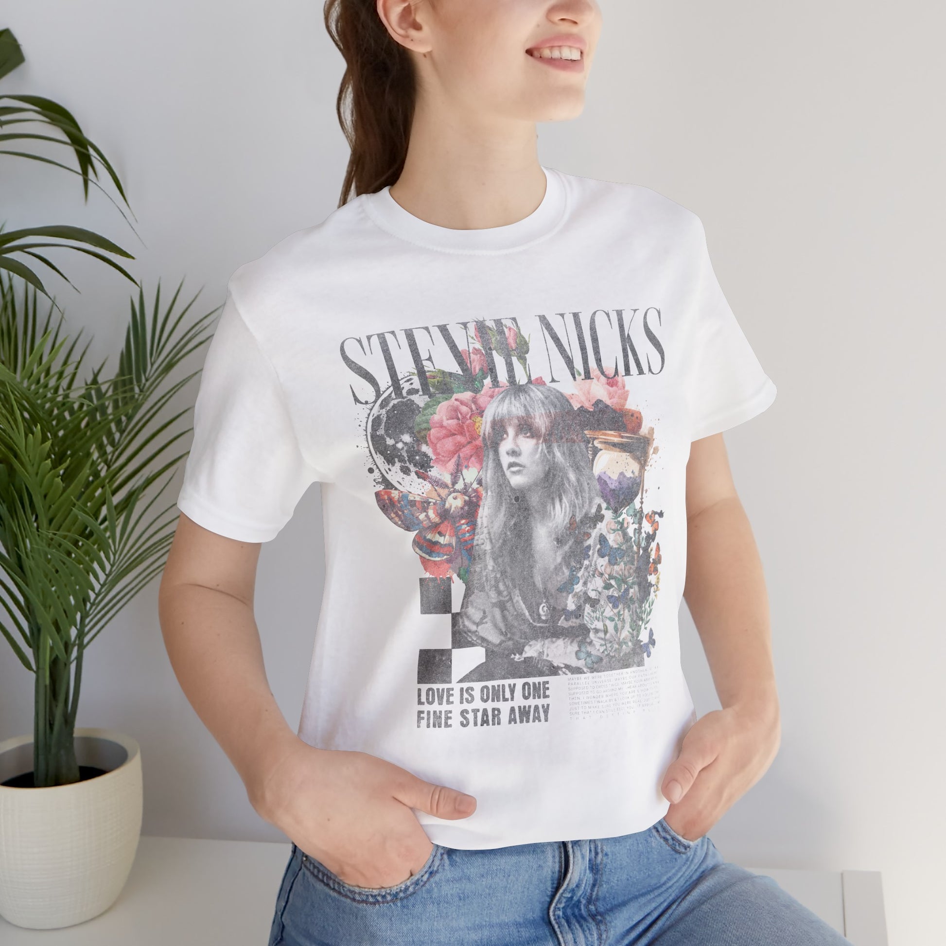 Stevie Nicks Unisex Jersey T-Shirt White