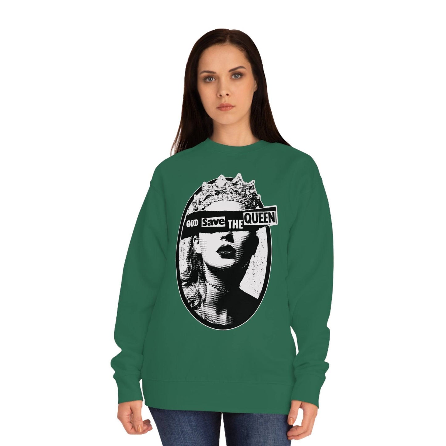 Taylor Swift | God Save The Queen | Unisex Sweatshirt Forest Green