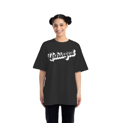 Retro "Unhinged" Oversized Graphic Tee Black