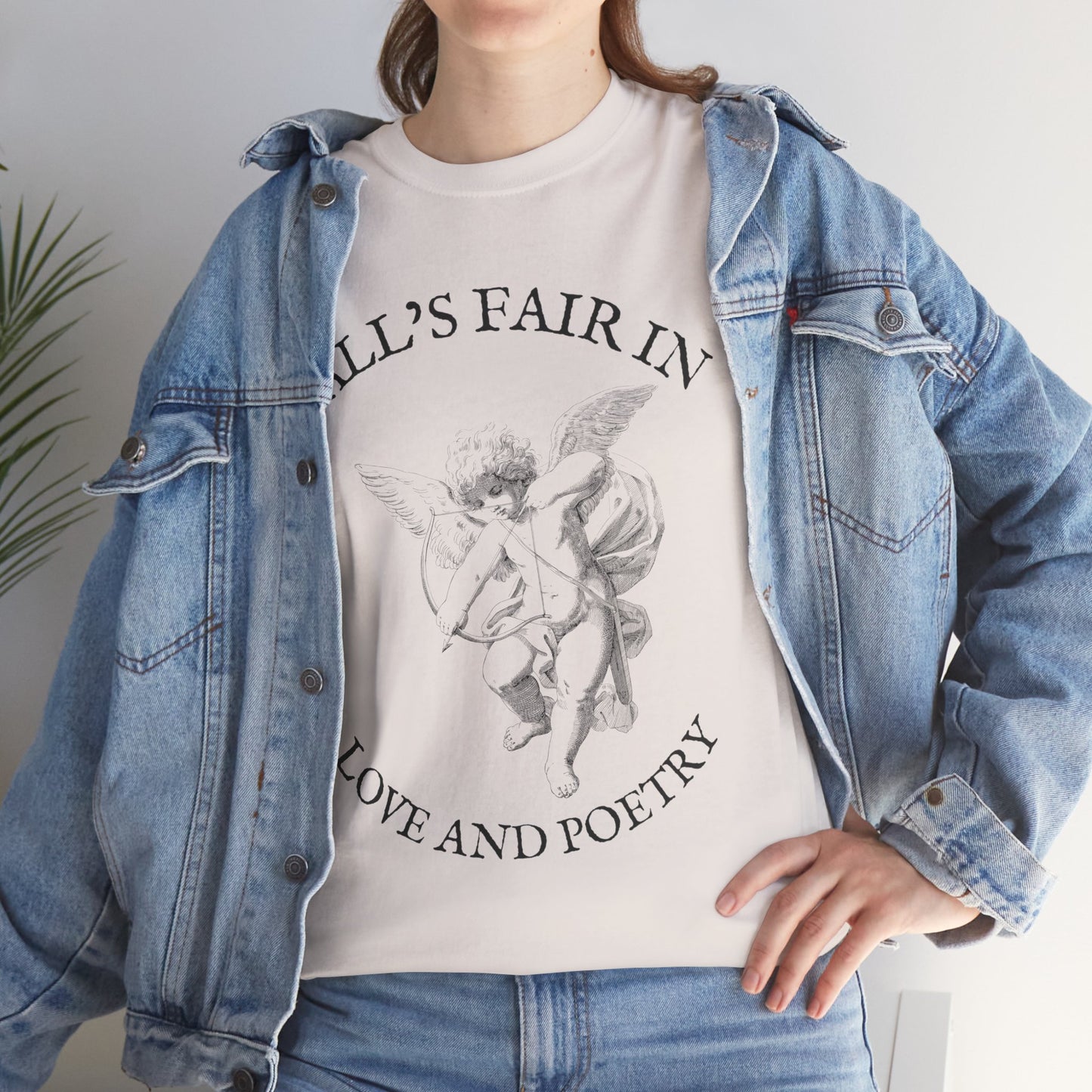 All's Fair in Love and Poetry T-Shirt Ice Grey