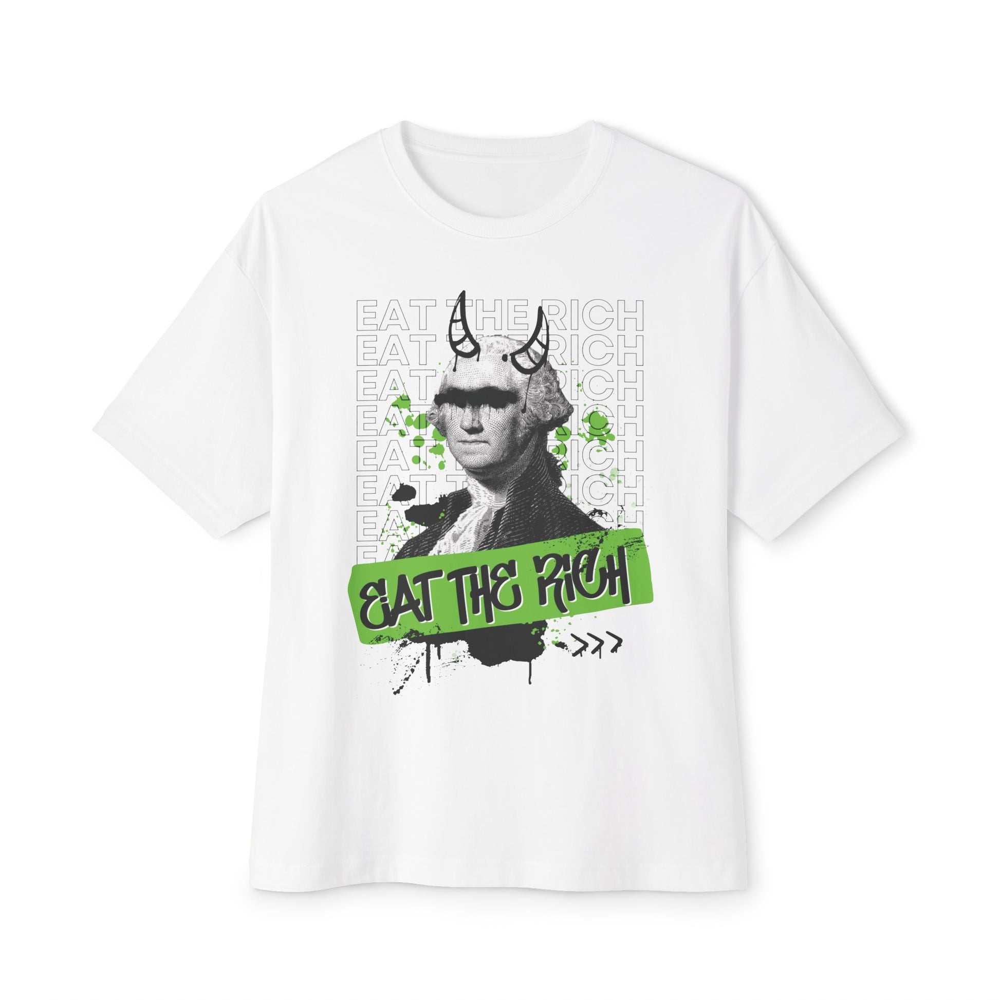 Eat the Rich Graffiti T-Shirt White