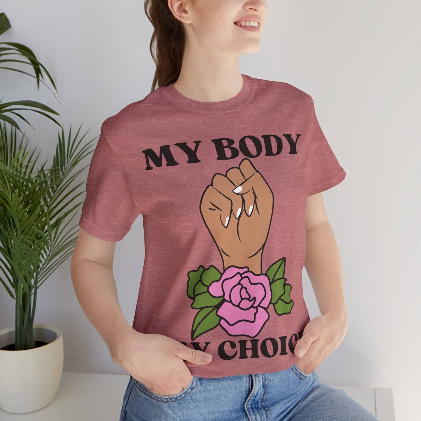 My Body, My Choice T-Shirt Heather Mauve