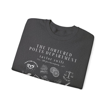 Taylor Swift TTPD Tracklist Sweatshirt Dark Heather