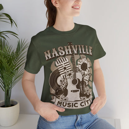 Nashville Music City T-Shirt Military Green