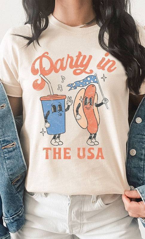 Party in the USA T-Shirt Plus Size Cream