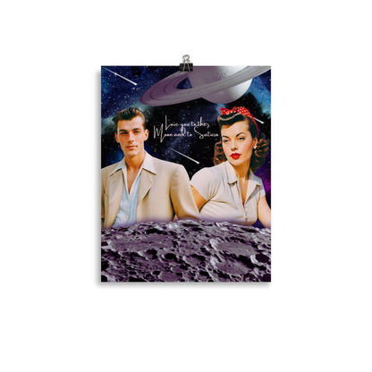Moon and Saturn Poster 11″×14″
